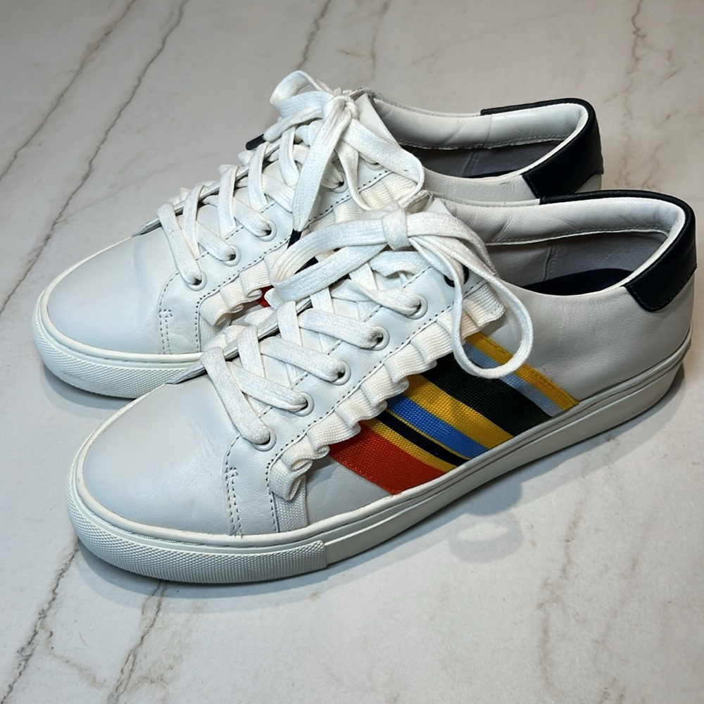 Tory Burch Sneakers White with Stripes (Size 7.5)